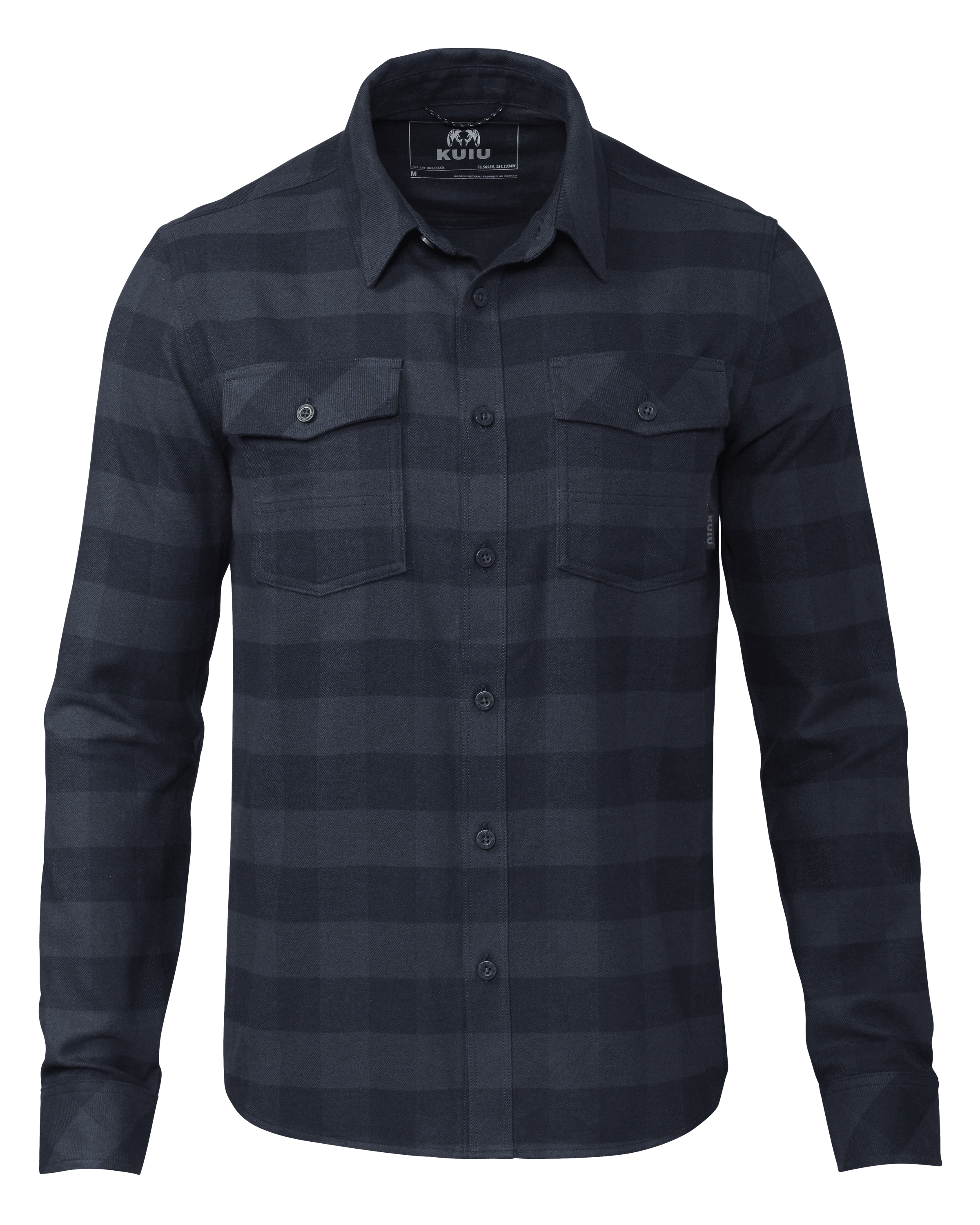 Outlet Field Flannel Shirt | Steel Blue Buffalo Check