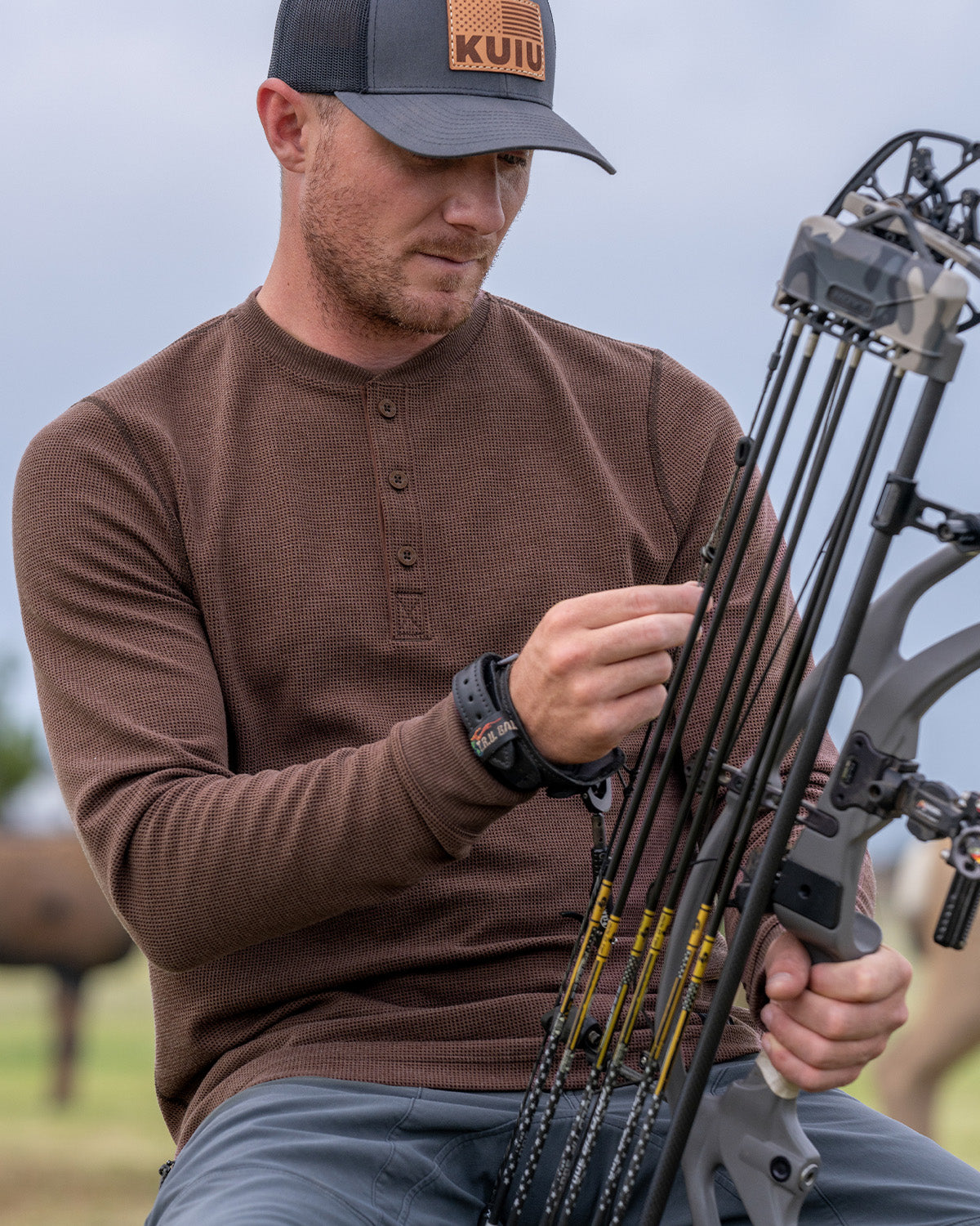 Canyon Waffle Henley | Cedar Heather - Image 4