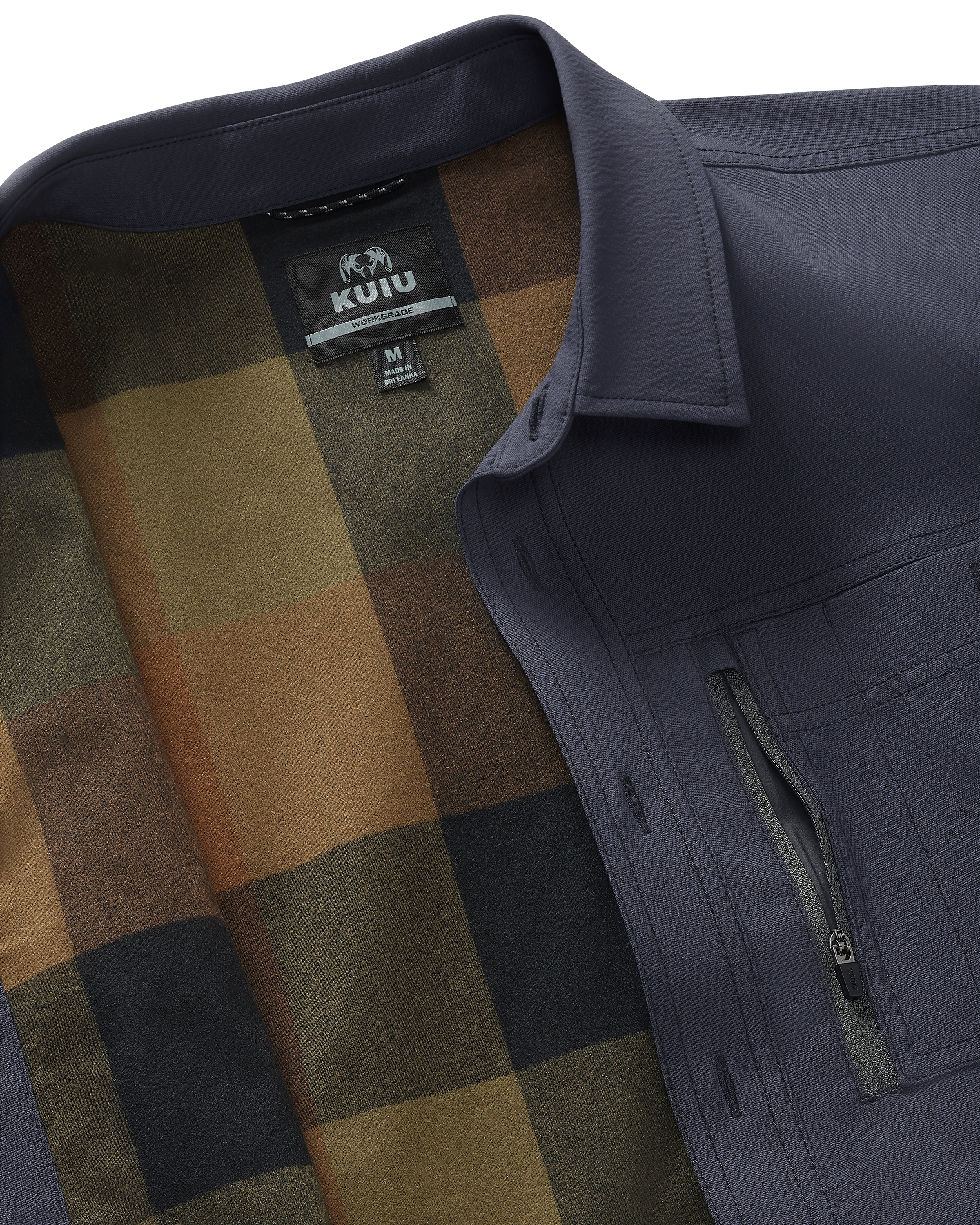 Motive Flannel Lined Shirt Jacket | Steel Blue - Image 2