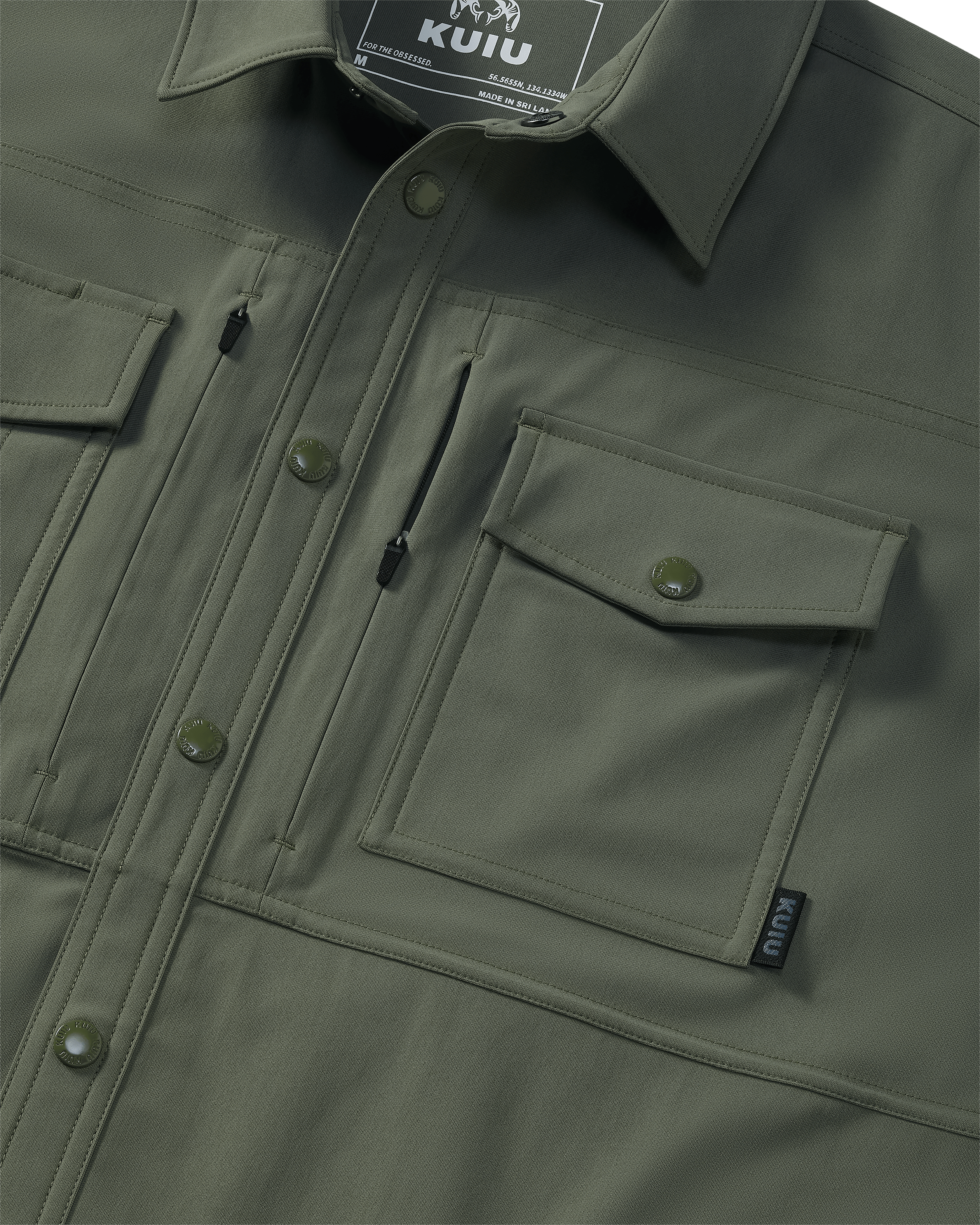 Outlet Tour Shirt Jacket | Dark Sage - Image 4