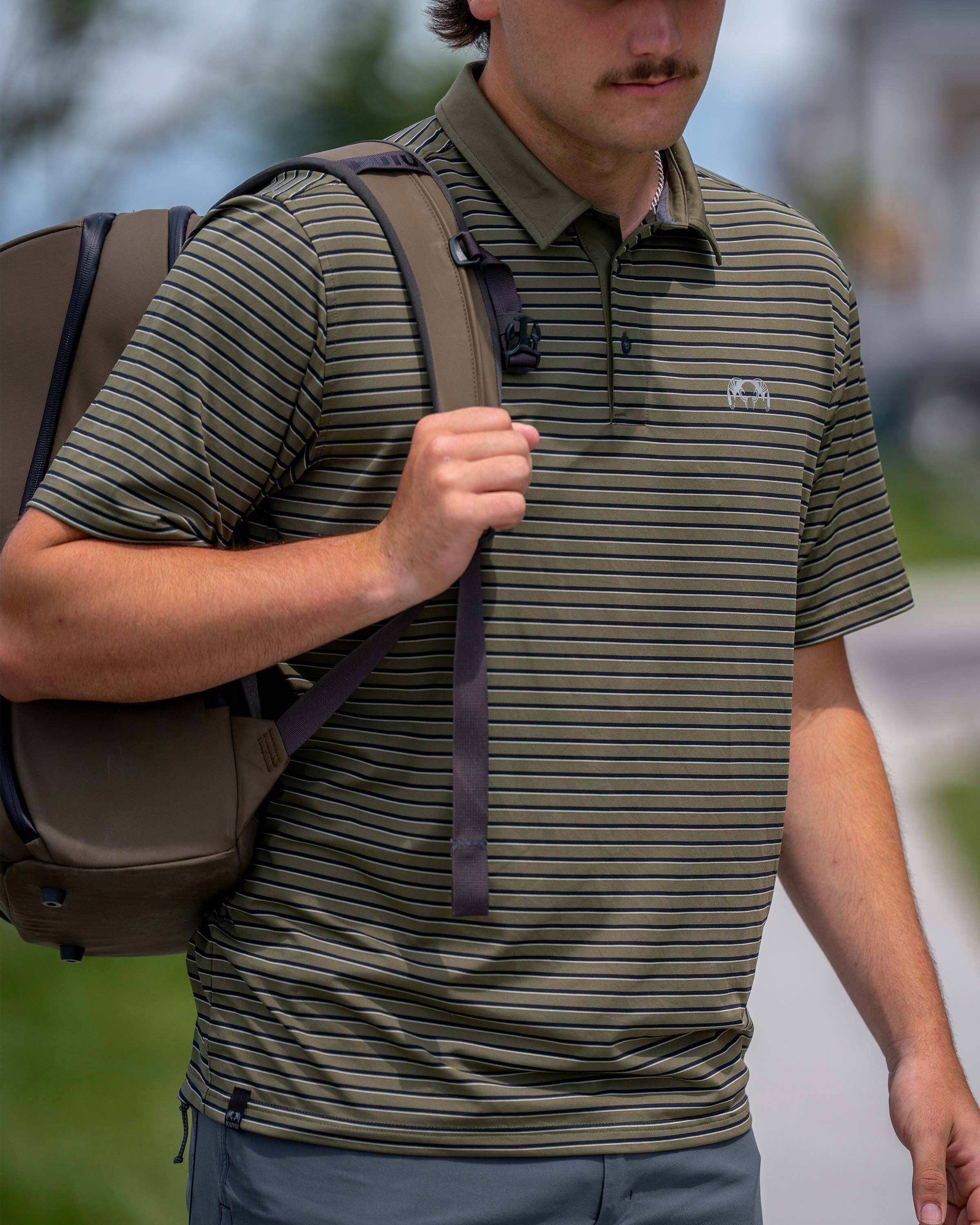 KUIU Performance Polo Stripe | Evergreen Stripe - Image 3