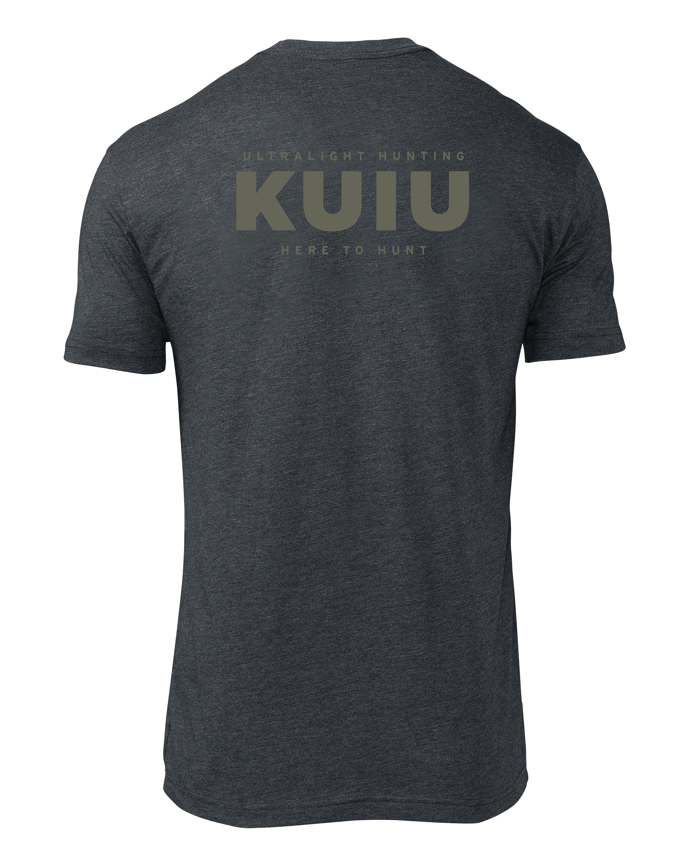 KUIU Here To Hunt Back Logo T-Shirt | Charcoal