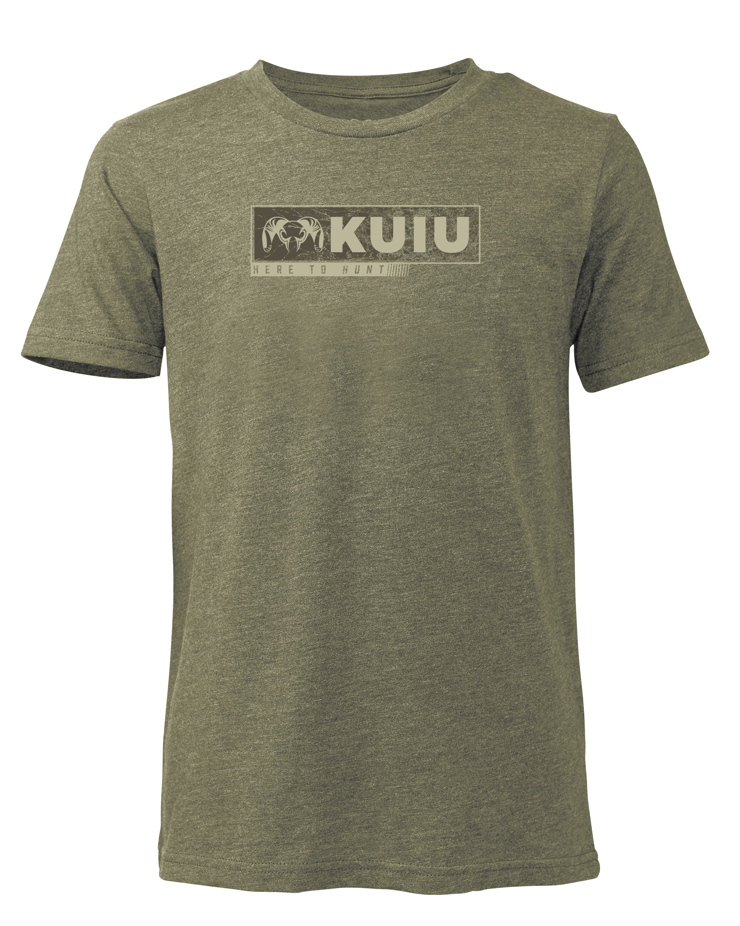 Youth Here To Hunt Gritstone T-Shirt | Military Green