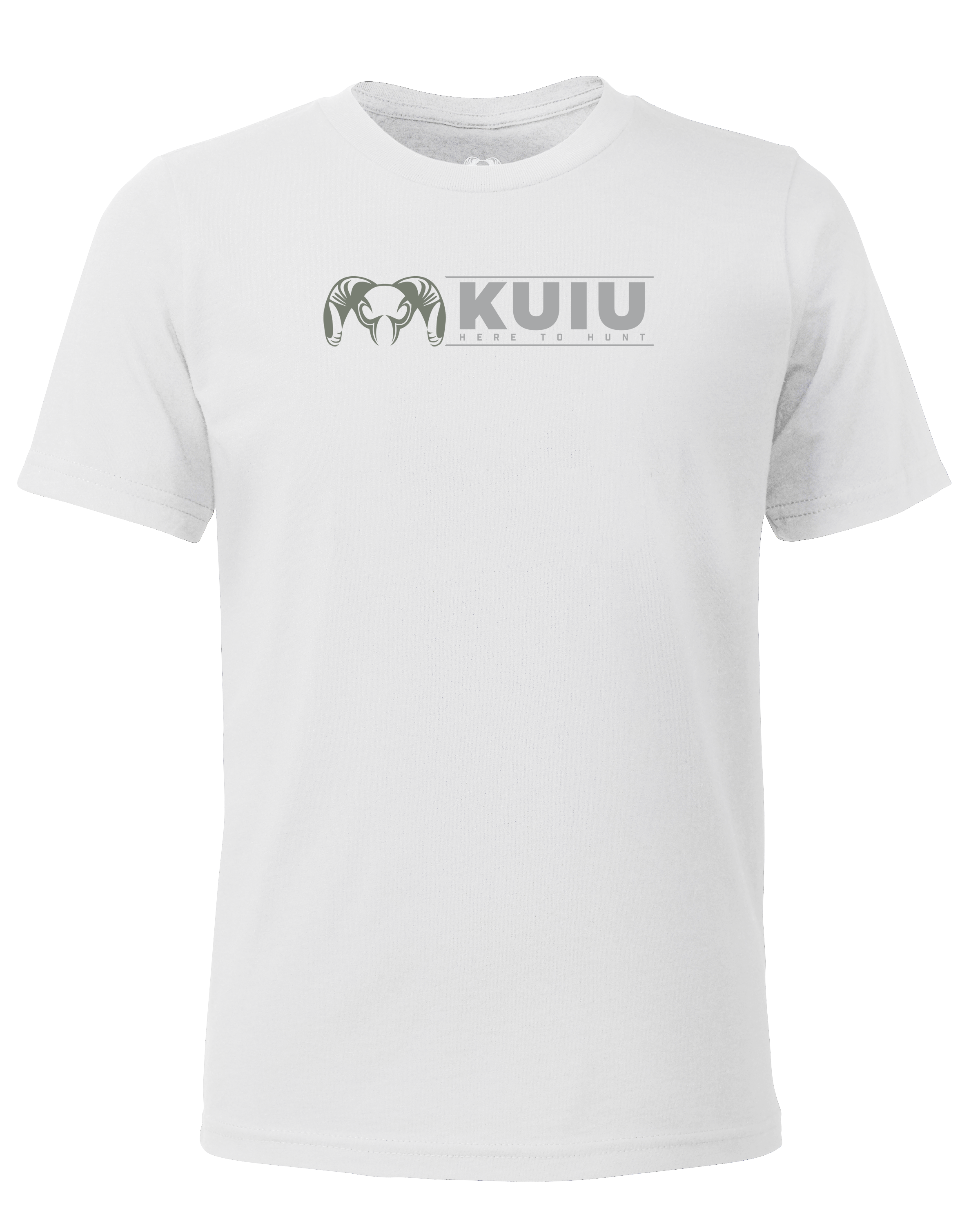 Youth Here To Hunt Logo T-Shirt | White
