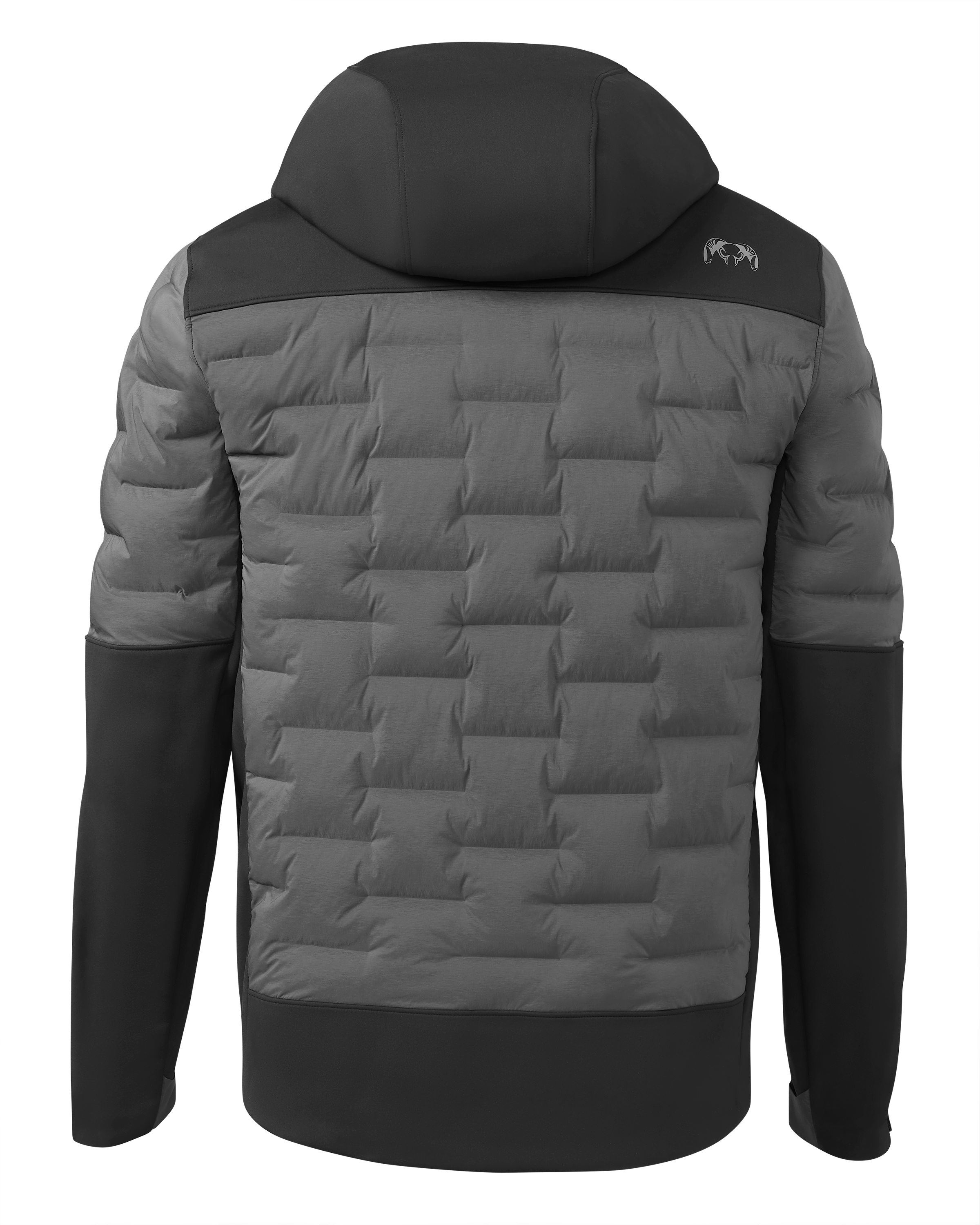 Axis Thermal Hybrid Hooded Jacket | Black-Gunmetal - Image 2