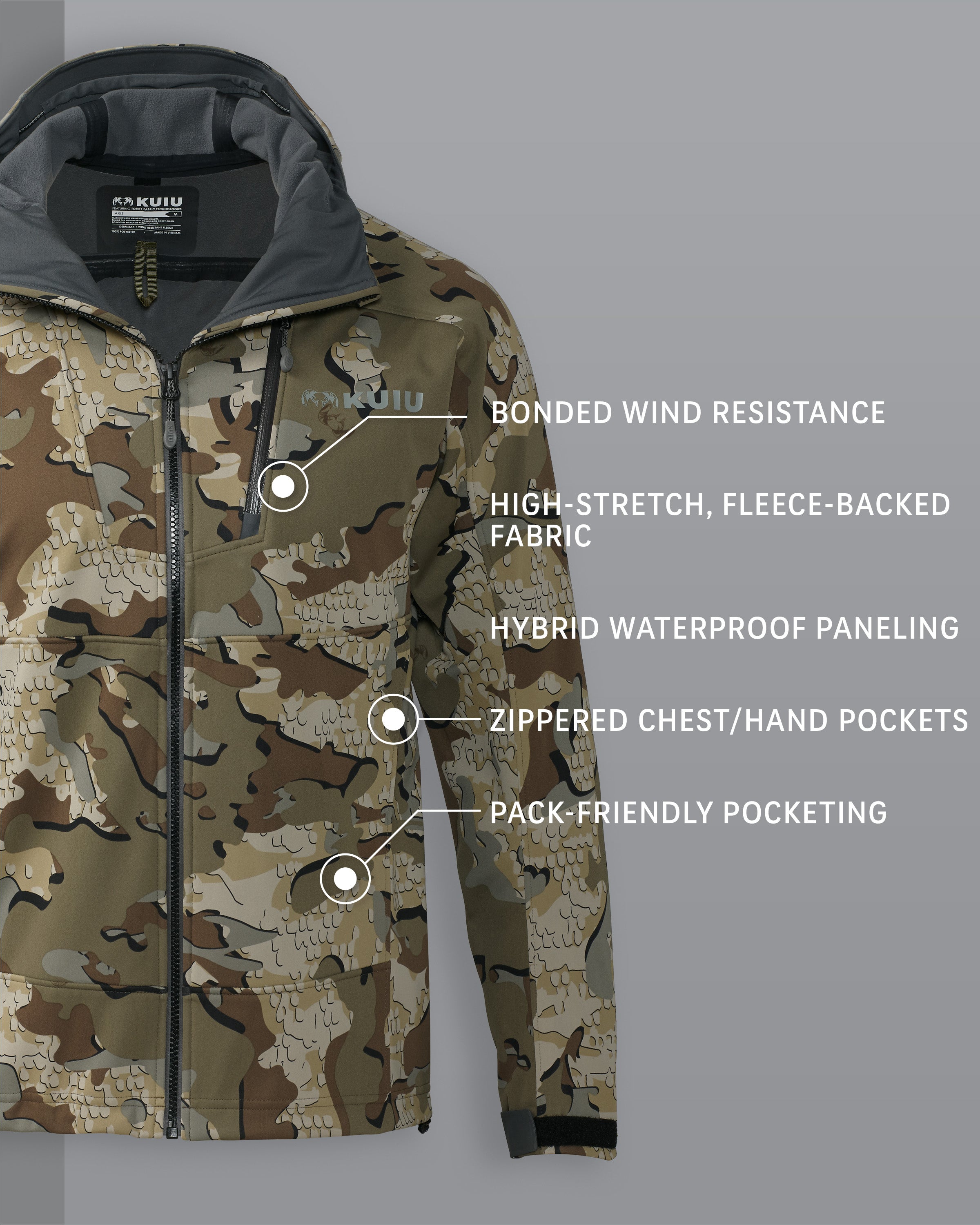 Axis Hybrid Hooded Jacket | Valo - Image 2