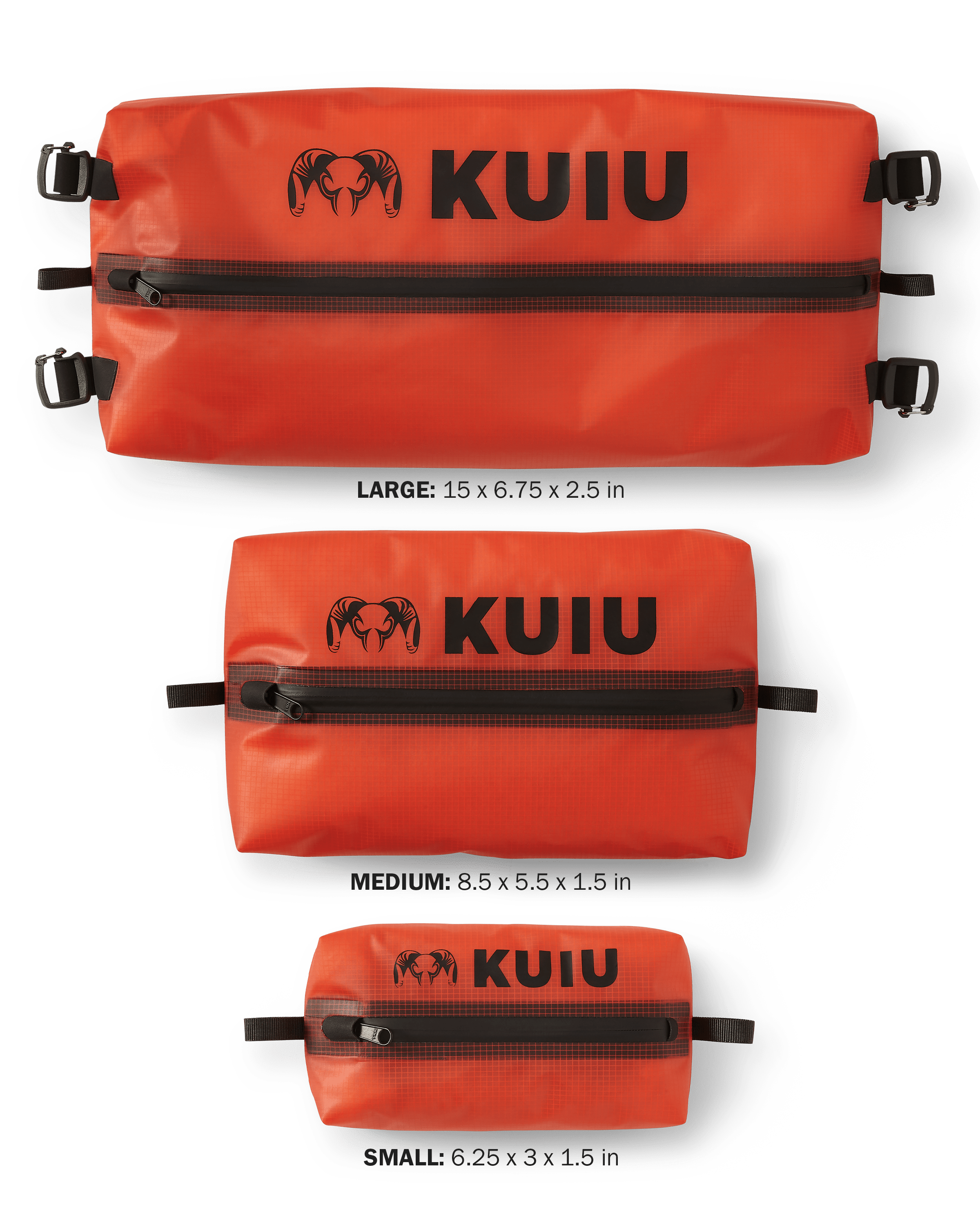 HD Zip Dry Bag | Blaze Orange - Image 2