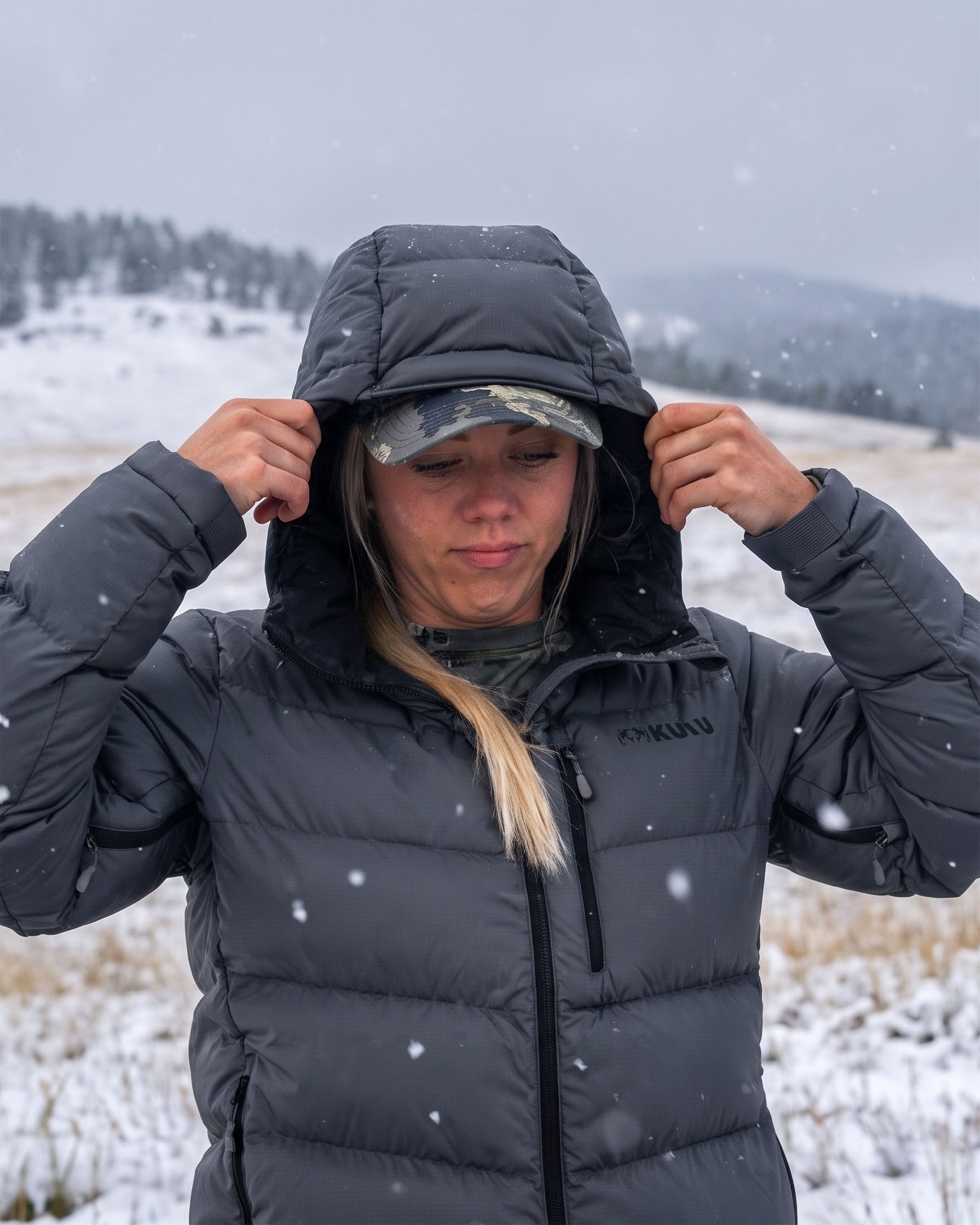 Women'S Super Down PRO Hooded Jacket | Valo - Image 6