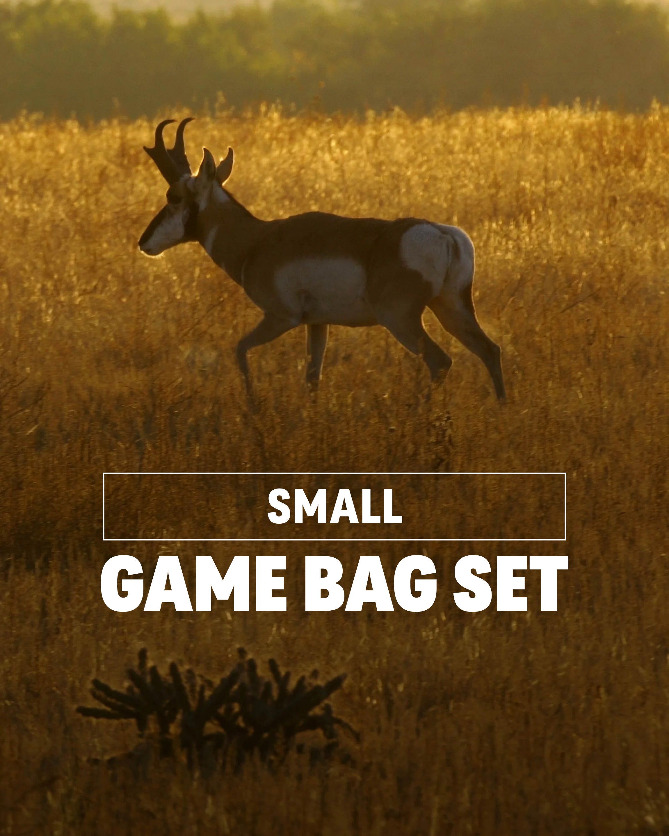 Small Deer/Antelope Game Bag Set | White-Orange - Image 2