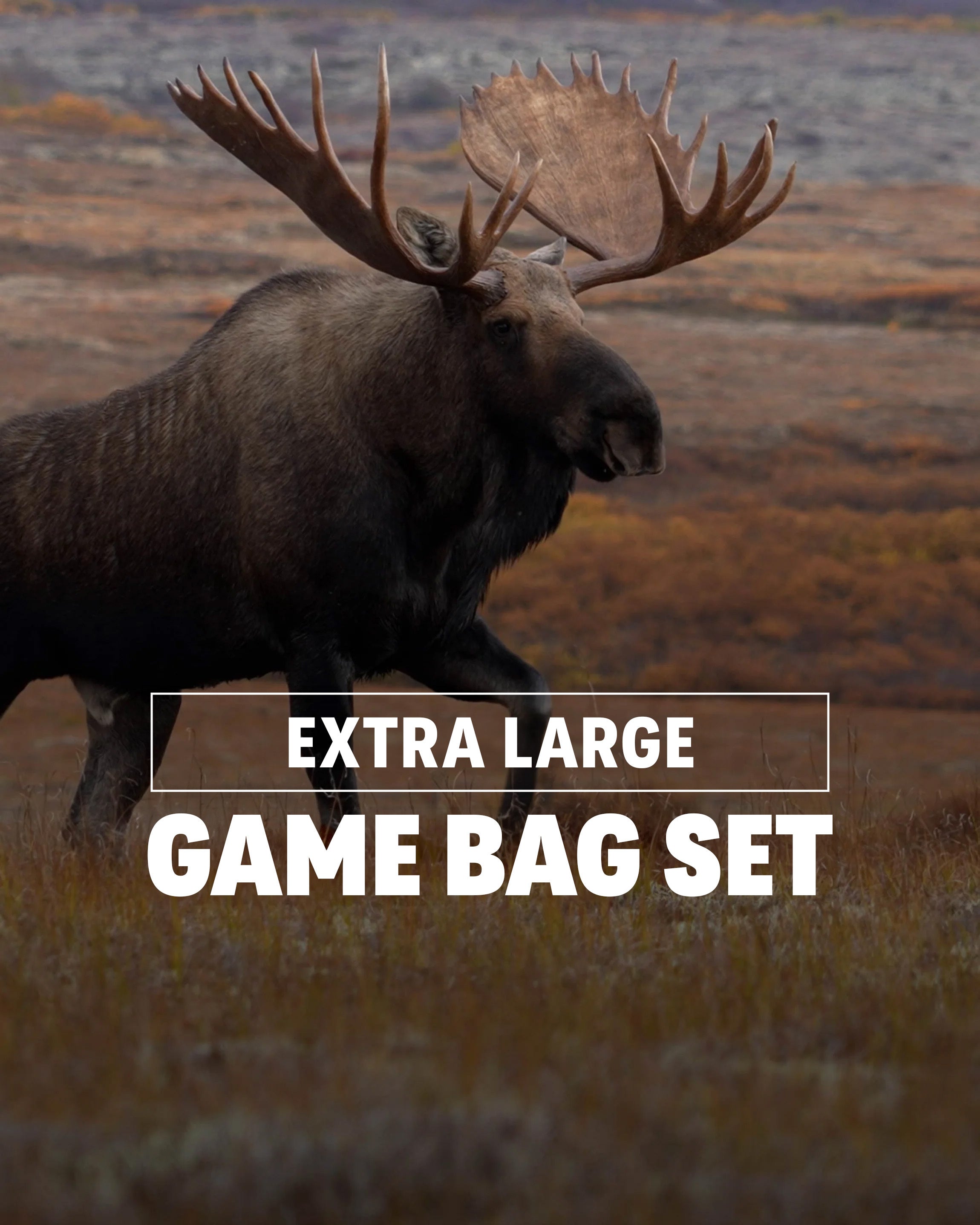 Moose/Bison XL Game Bag Set | White-Orange - Image 2