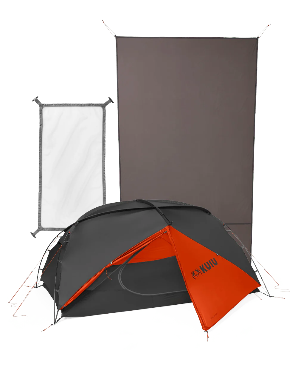 Mountain Star 2 Person Tent Set | Gunmetal-Orange