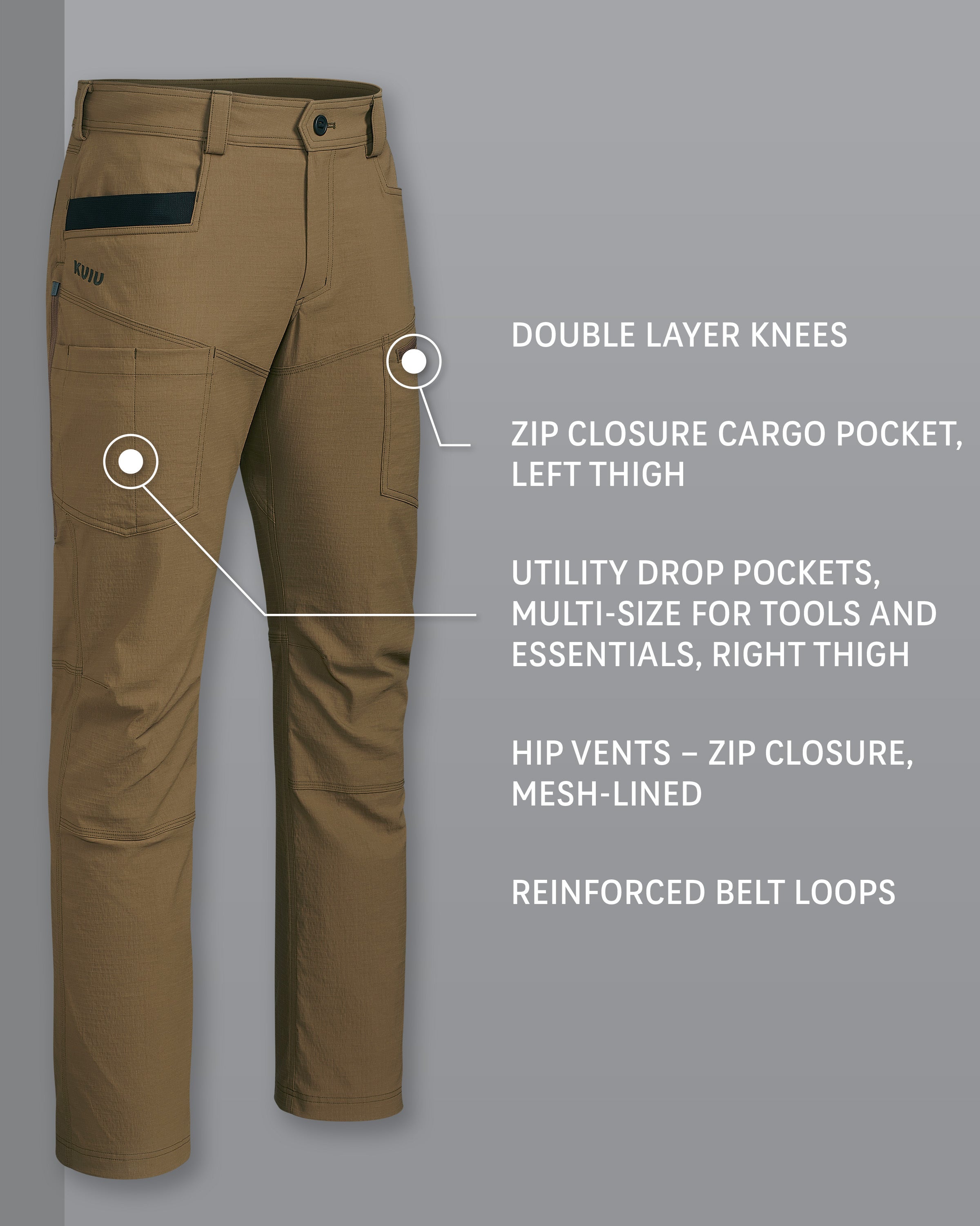Motive Workgrade Pant | Tobacco - Image 2